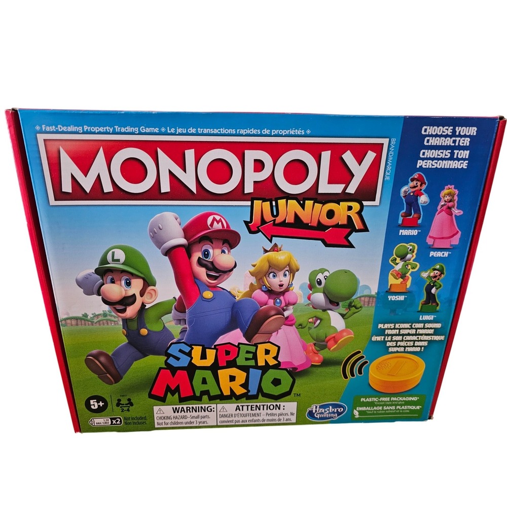 Monopoly Junior Super Mario Edition Board Game Hasbro‎ Gaming Complete